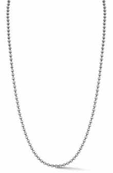 Yield of Men Oxidized 3mm Ball Chain Necklace