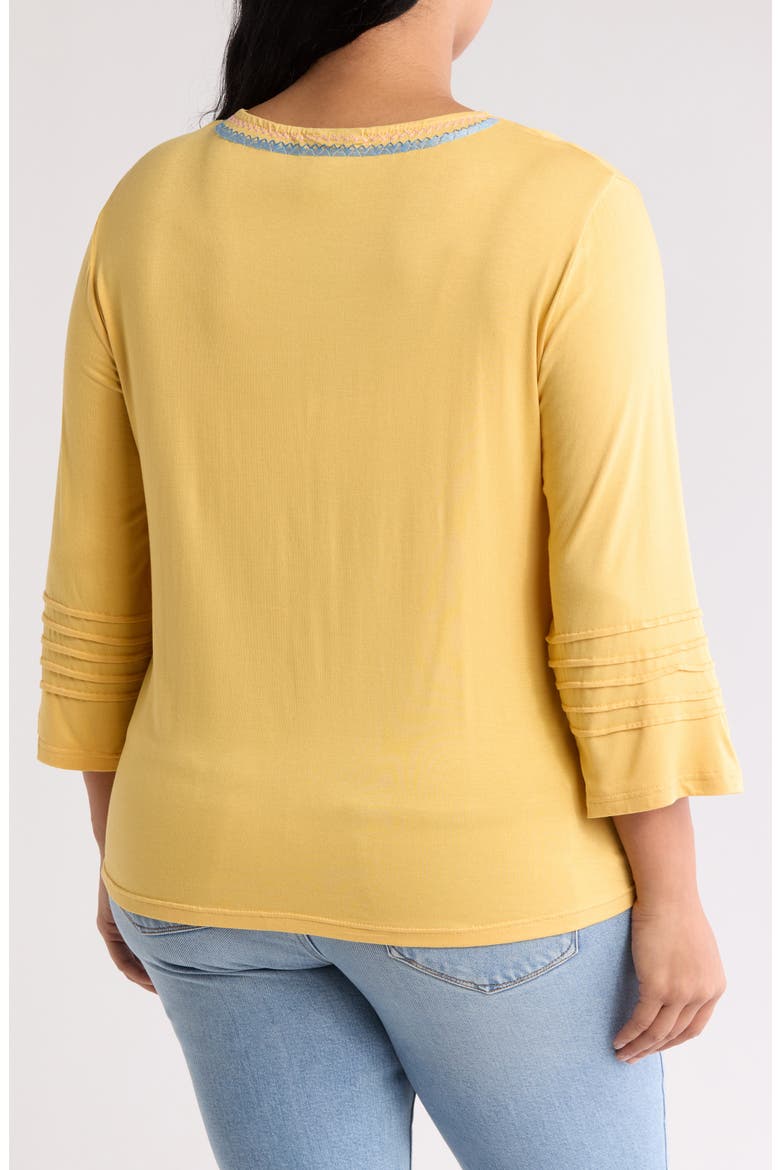 Embroidered Blouse, Alternate, color, YELLOW