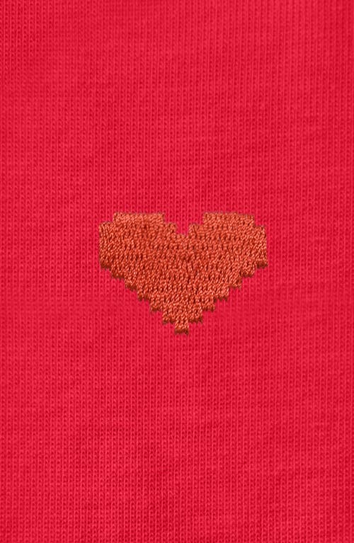 Dalix Womens Pixel Heart Jersey Relaxed Tee