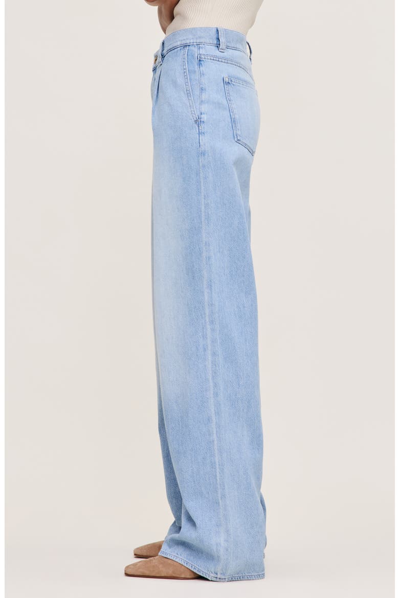 Isabel Pleated Mid Rise Wide Leg Jeans, Alternate, color, BEACHFRONT DL AURA
