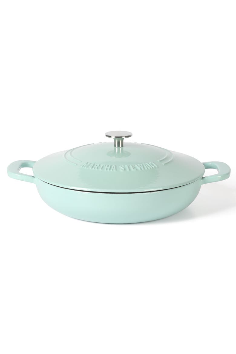 Gatwick 3.5-Quart Enameled Cast Iron Dutch Oven Braiser with Lid, Main, color, Martha Blue