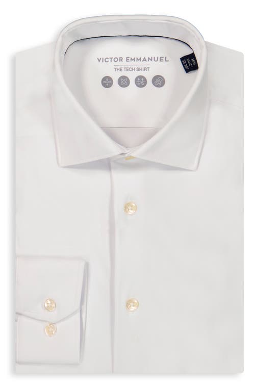 Victor Emmanuel Tech Stretch Dress Shirt In White