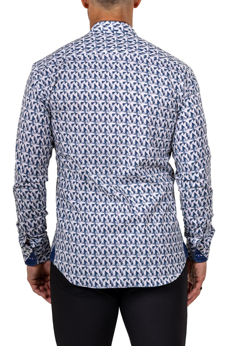 Eins Marthy Contemporary Fit Button-Up Shirt, Alternate, color, WHITE/BLUE