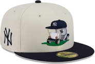 New Era Men's New Era Cream/Navy New York Yankees Bullpen Cart 59FIFTY Fitted Hat