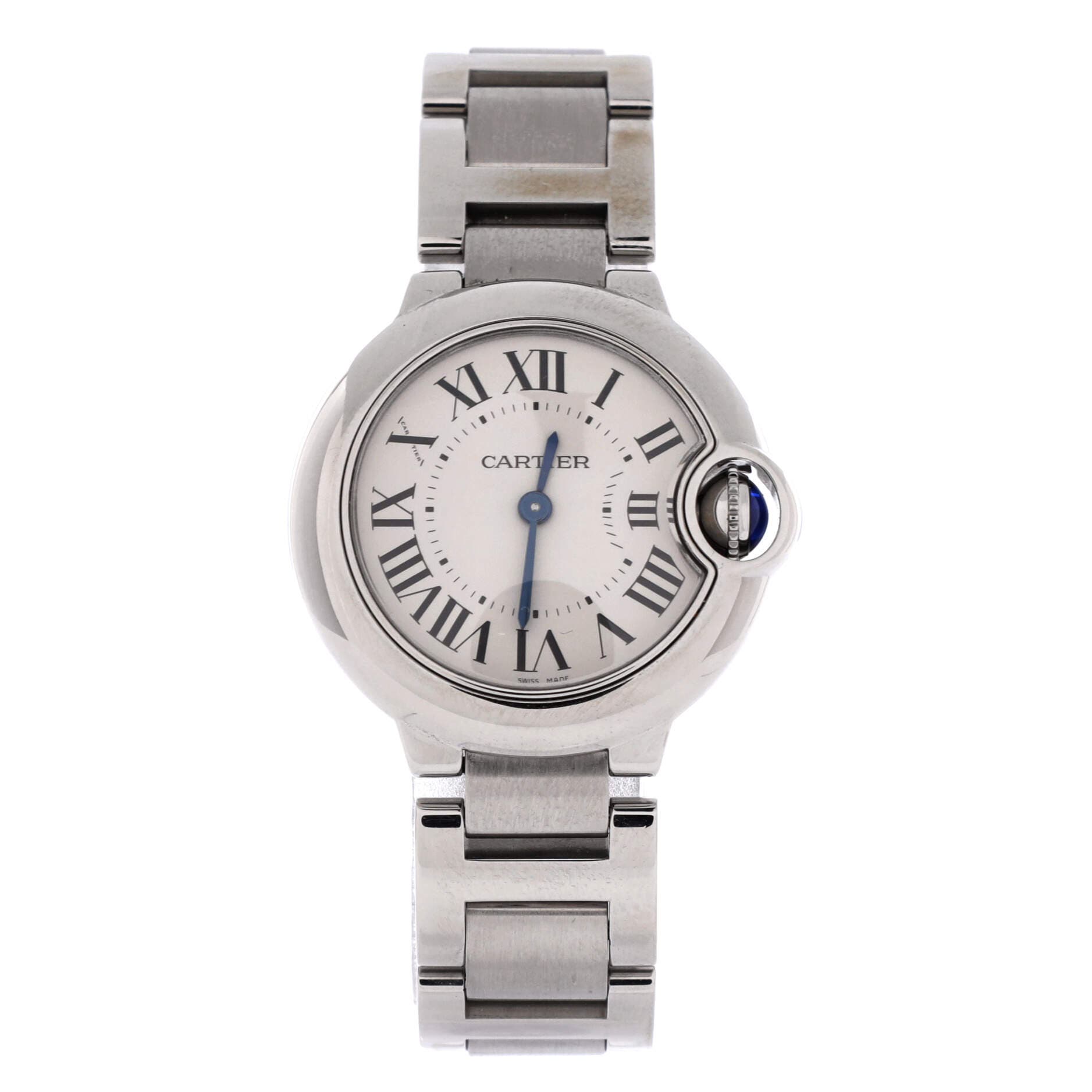 Ballon Bleu de Cartier Quartz Watch Stainless Steel 28, Main, color, Metallic Silver