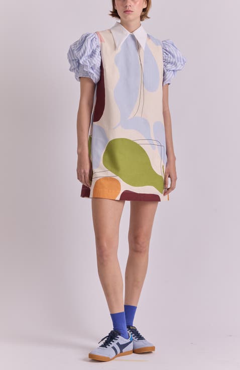 Mundo Sleeveless Column Cotton Minidress