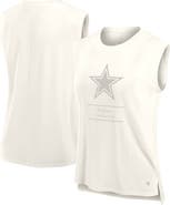 FANATICS Women's Fanatics Cream Dallas Cowboys Studio Embrace Tank Top