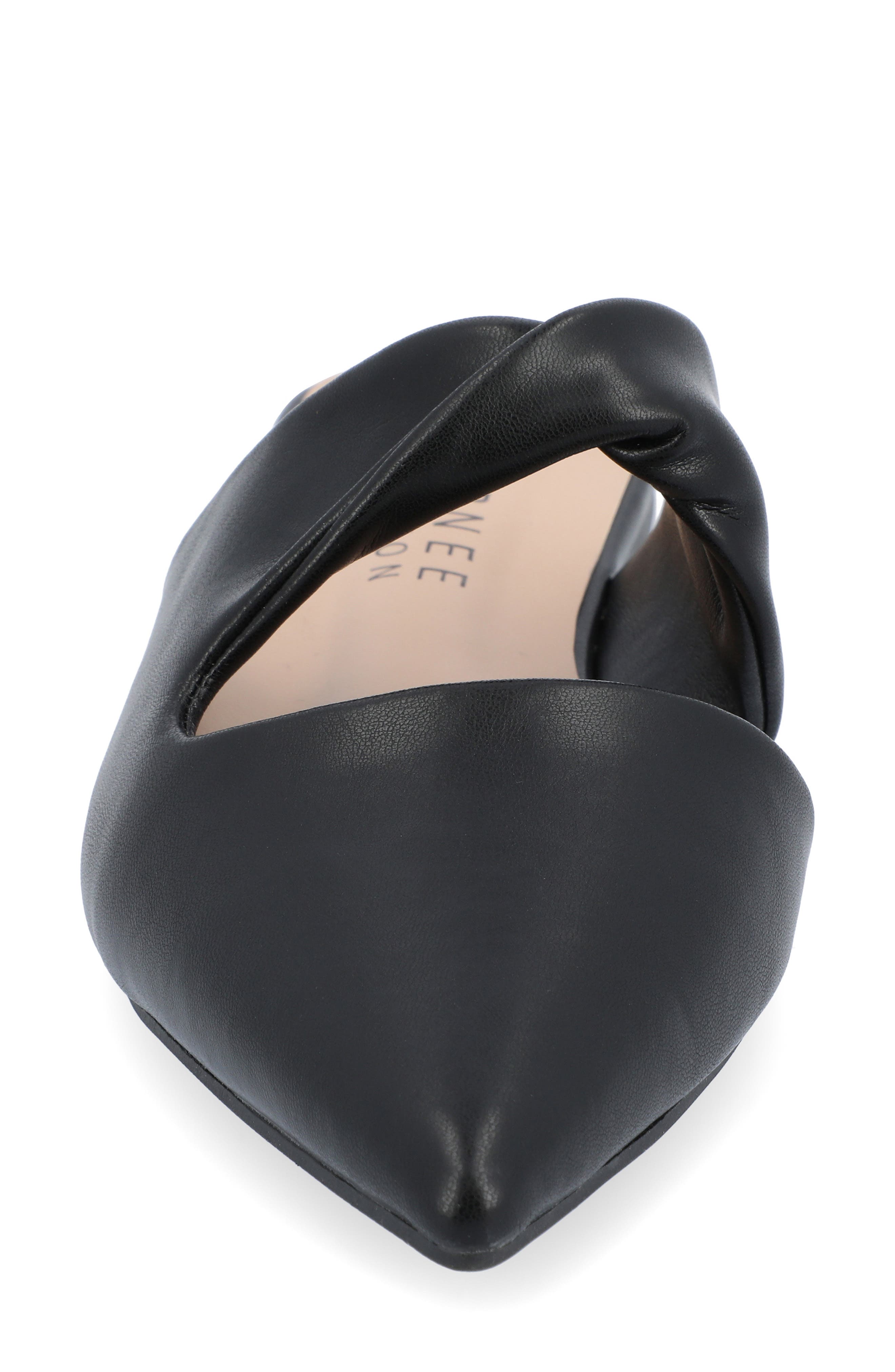 Journee Collection Enniss Flat Mule, Alternate, color, Black