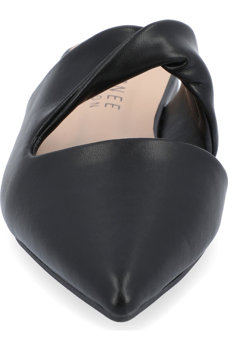Journee Collection Enniss Flat Mule, Alternate, color, Black