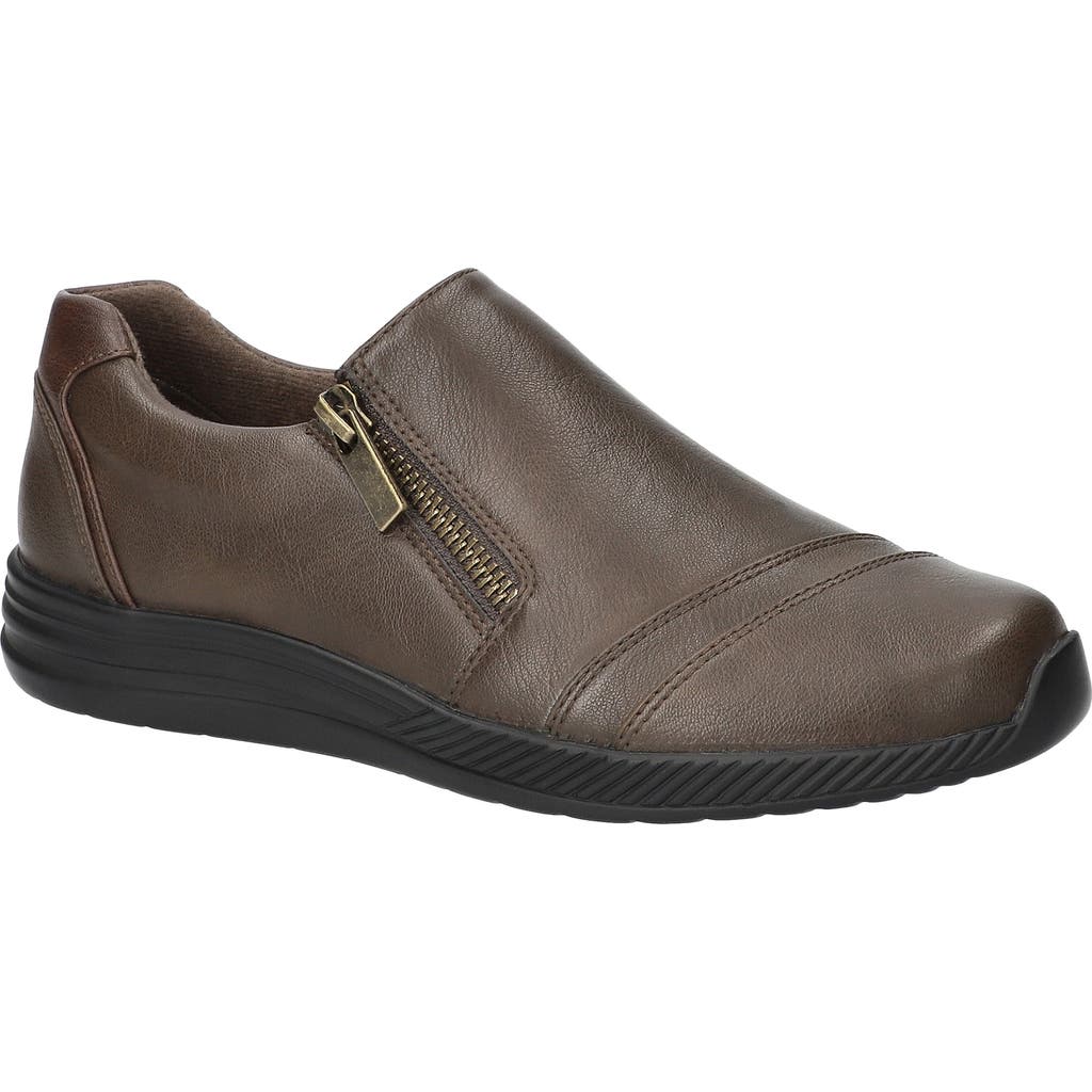 Easy Street Karol Zip Sneaker In Brown