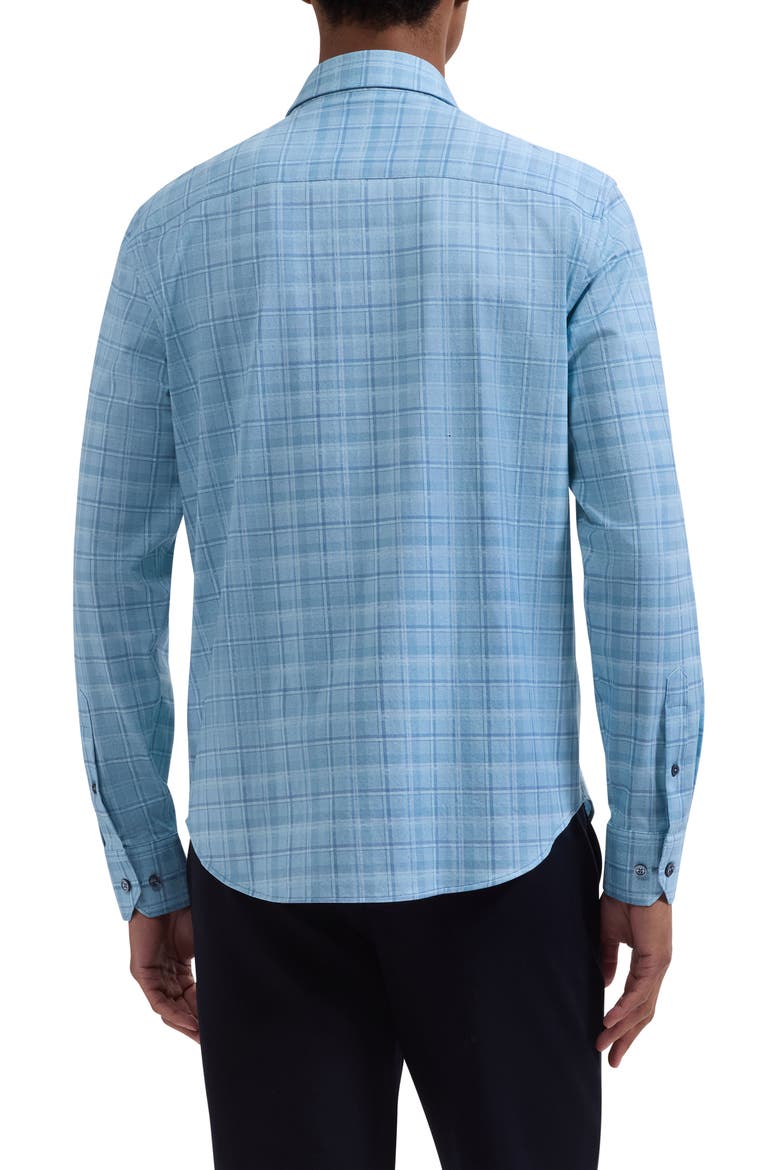 Jimmy OoohCotton® Plaid Button-Up Shirt, Alternate, color, TEAL