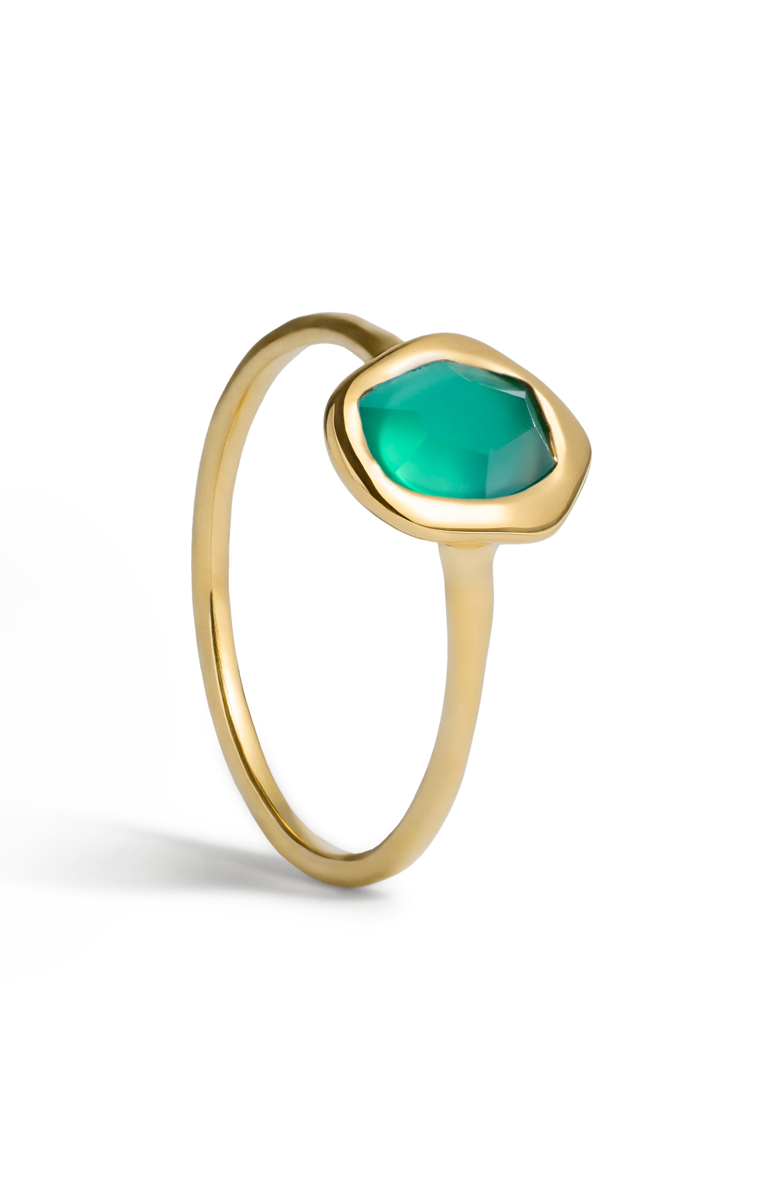 18K GOLD VERMEIL / GREEN ONYX