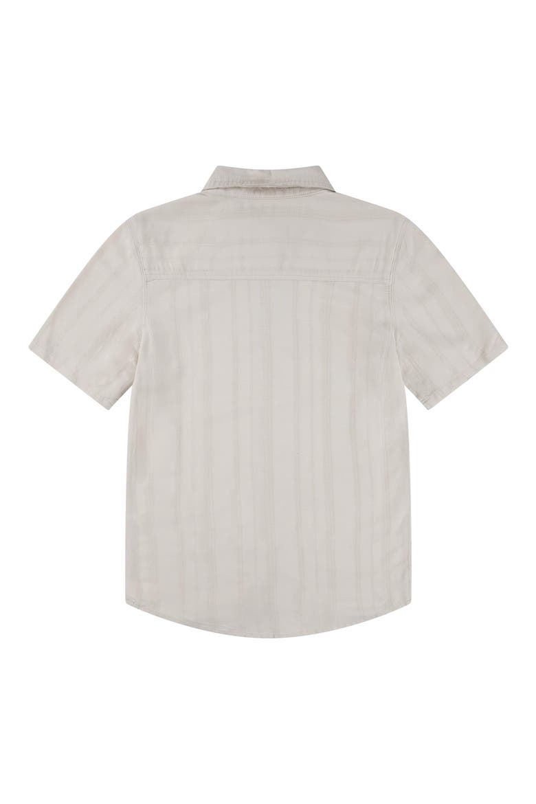 Kids' Textured Stripe Button-Up Shirt, Alternate, color, OATMEAL