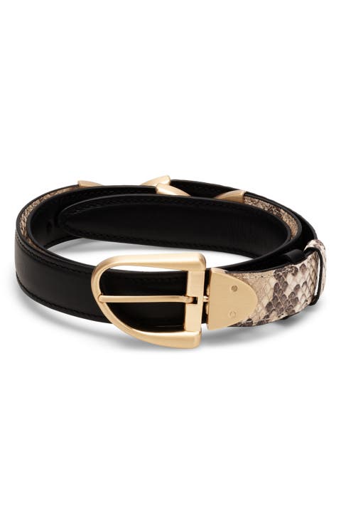 Ailani Reversible Skinny Leather Belt