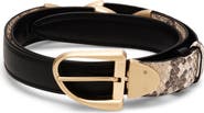 Cult Gaia Ailani Reversible Skinny Leather Belt