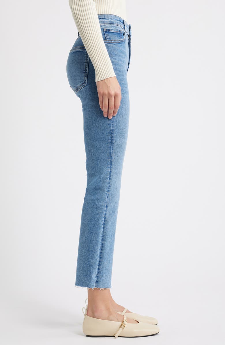 MANGO Sienna Raw Hem Crop Flare Jeans, Alternate, color, Medium Blue