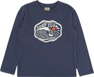 Feather 4 Arrow Kids' Surf Club Long Sleeve Cotton Graphic T-Shirt