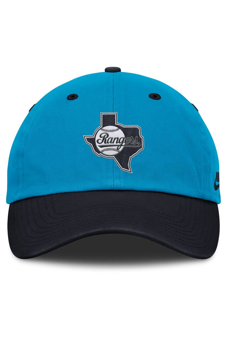 Men's Nike Blue/Navy Texas Rangers Neon 90s Club Adjustable Hat, Alternate, color, Blue