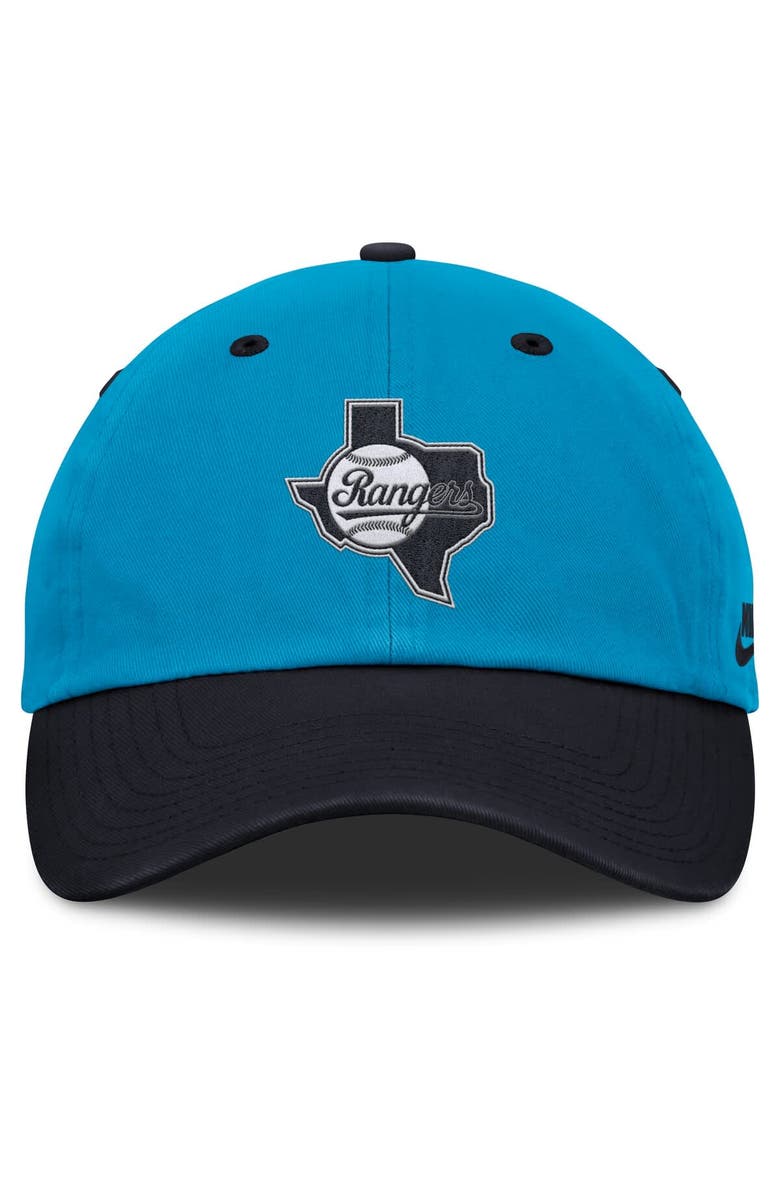 Nike Men's Nike Blue/Navy Texas Rangers Neon 90s Club Adjustable Hat, Alternate, color, Blue