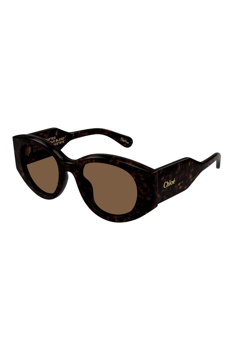 51mm Round Sunglasses, Alternate, color, HAVANA