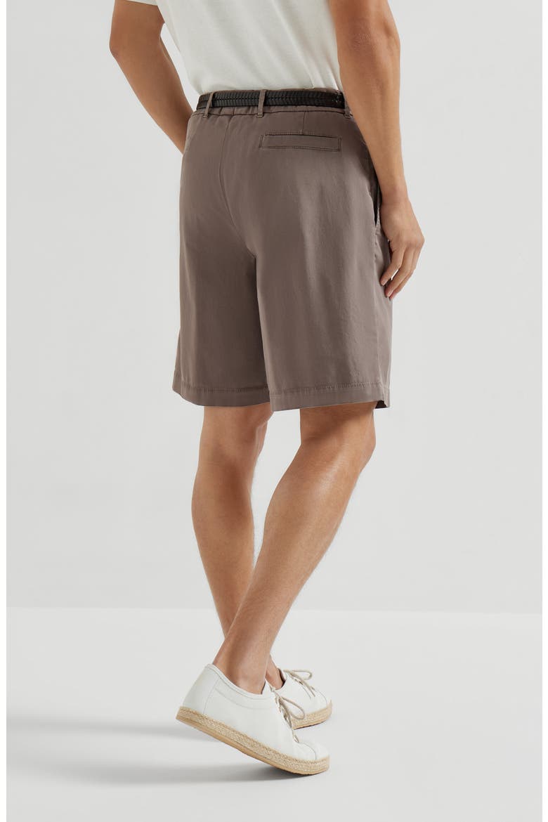 Garment-dyed Bermuda shorts, Alternate, color, Hazelnut