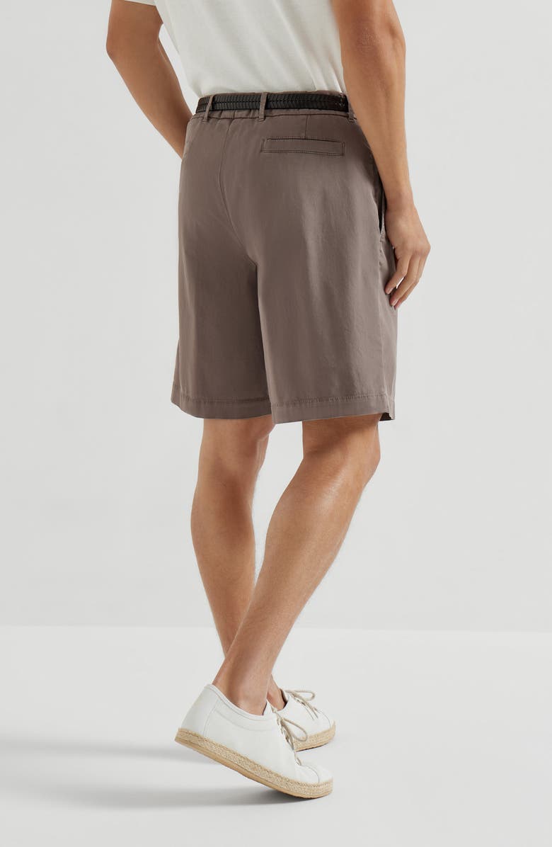 Brunello Cucinelli Garment-dyed Bermuda shorts, Alternate, color, Hazelnut