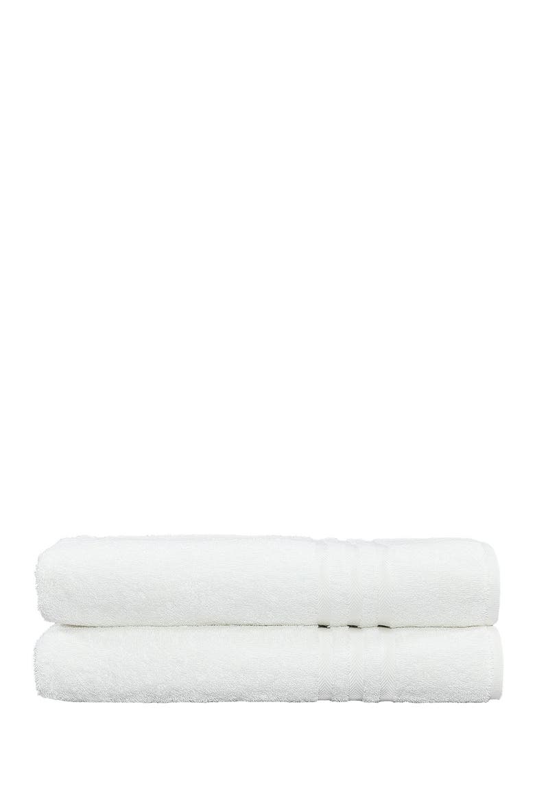 Denzi Bath Towels - Set of 2 - White, Main, color, WHITE
