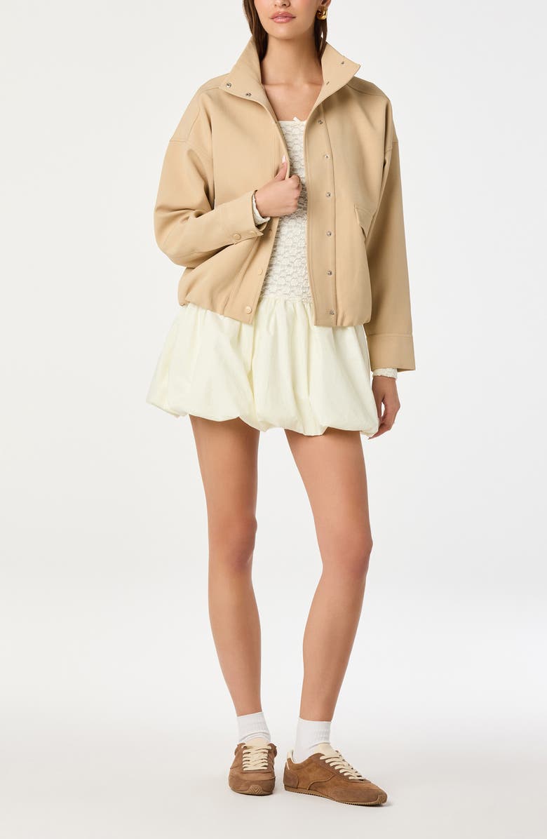 ASTR the Label Funnel Neck Bomber Jacket, Alternate, color, Tan