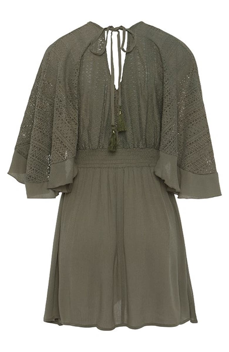 LASCANA Flowy Lace Cover Up, Alternate, color, Khaki