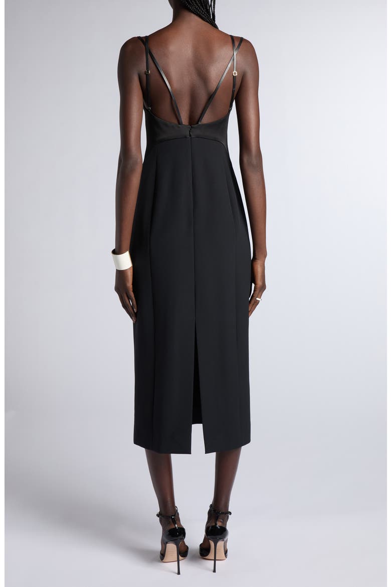 Silk & Wool Cady Cocktail Dress, Alternate, color, BLACK