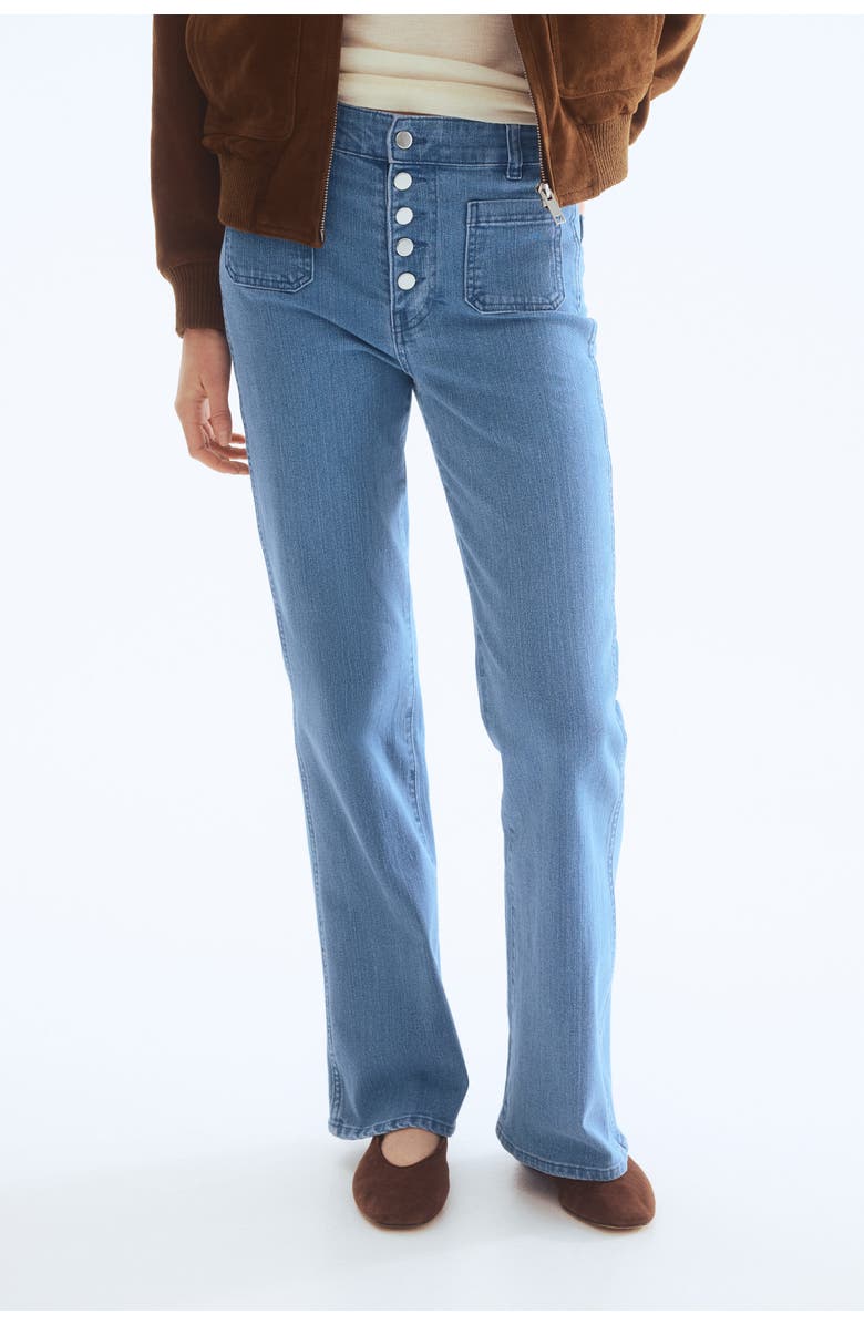 H&M Flared Leg High Waist Jeans, Alternate, color, 