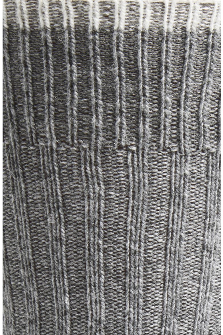 Rib Crew Socks, Alternate, color, LIGHT GREY HEATHER