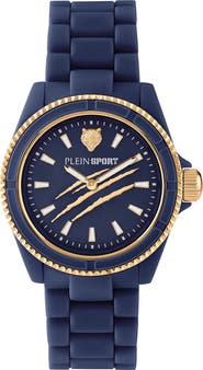 PLEIN SPORT The Scratch Silicone Strap Watch, 38mm