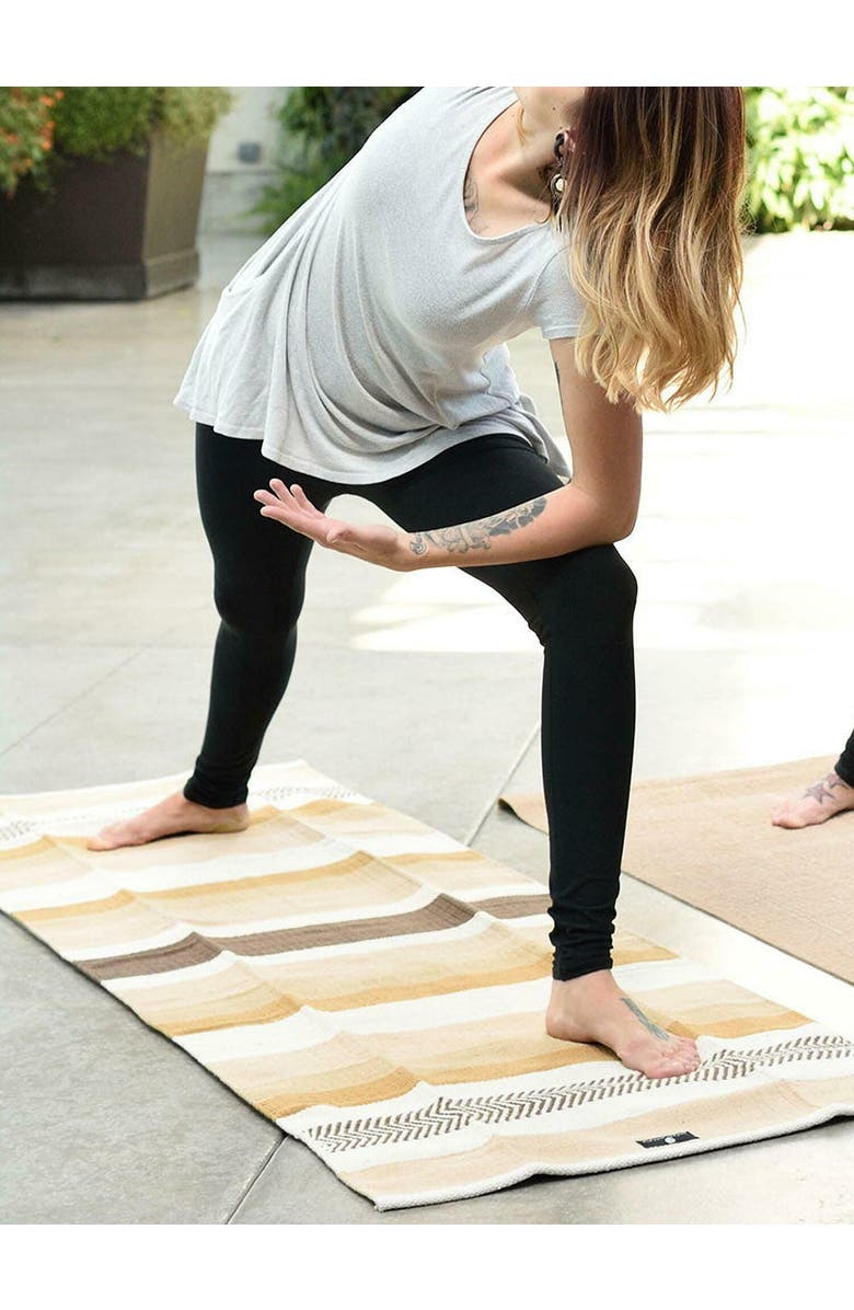Hugger Mugger Cotton Yoga Rug, Alternate, color, Moab