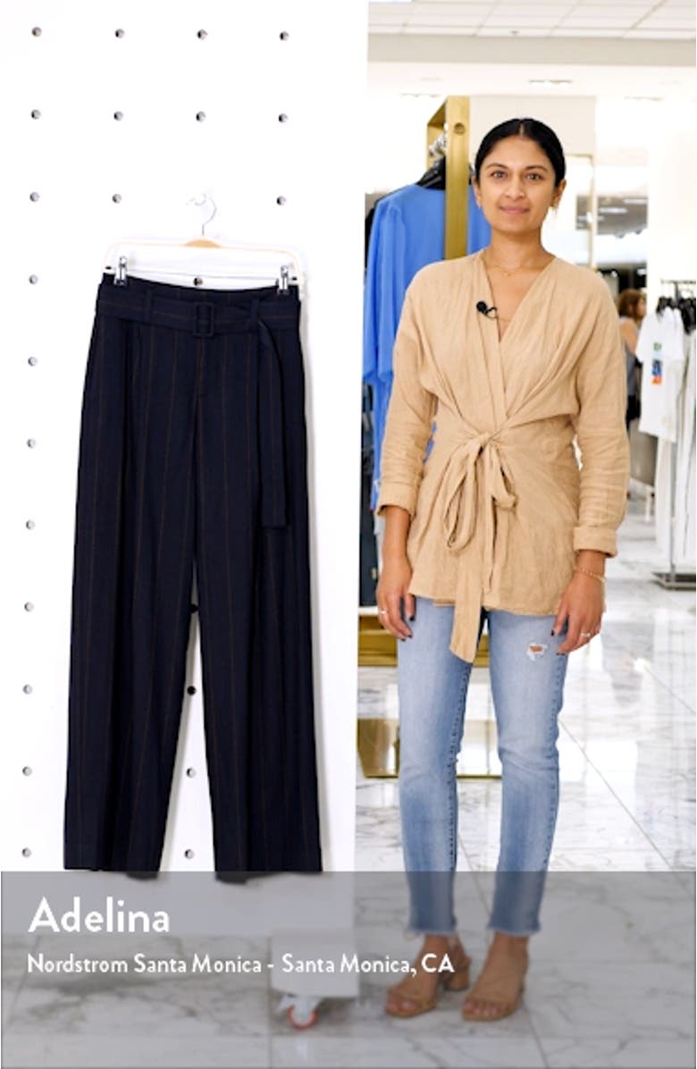 Belted Pinstripe Pants, sales video thumbnail