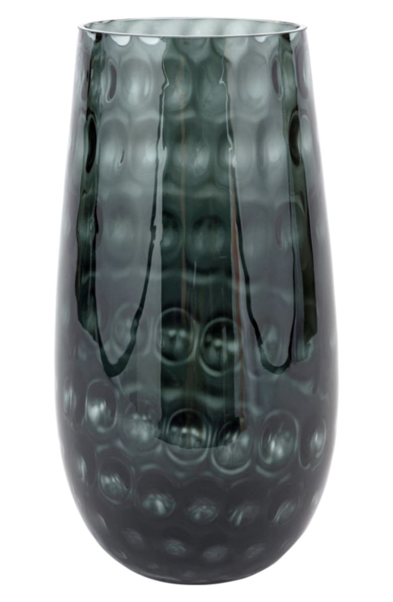 VIETRI Bolla Pebbled Glass Medium Vase, Main, color, Grey