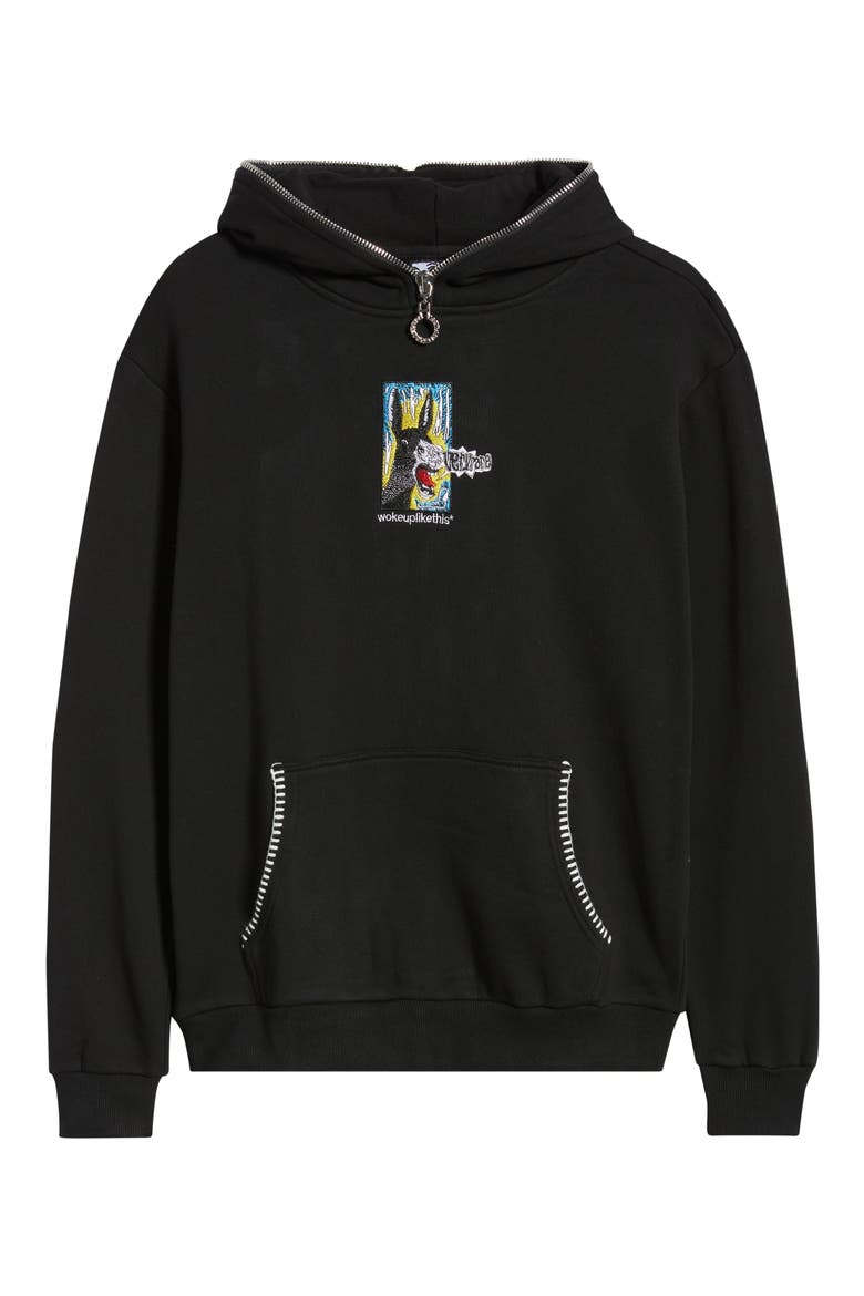 Woke Up Like This Hoodie, Main, color, BLACK