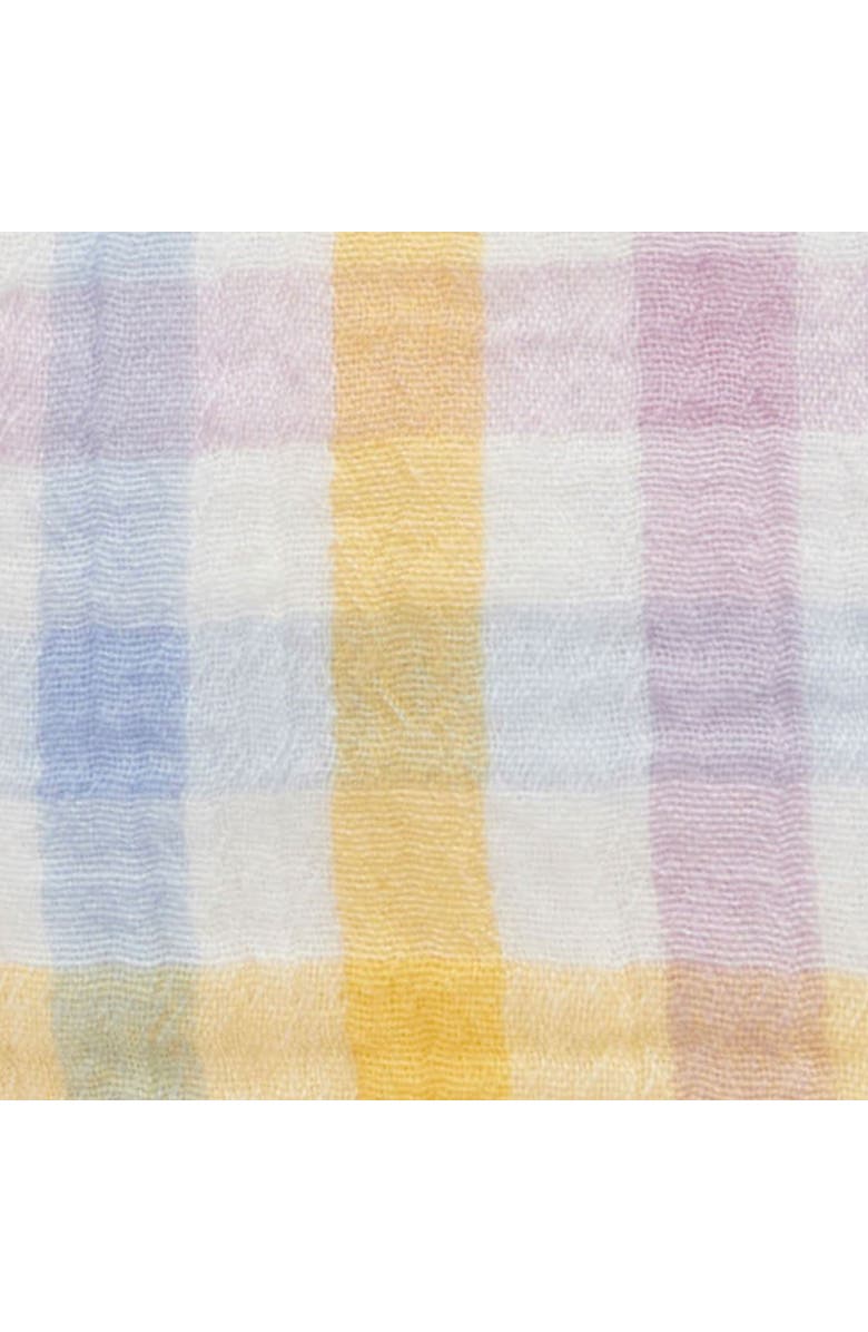 Purebaby Gathered Dress, Alternate, color, Lila Check