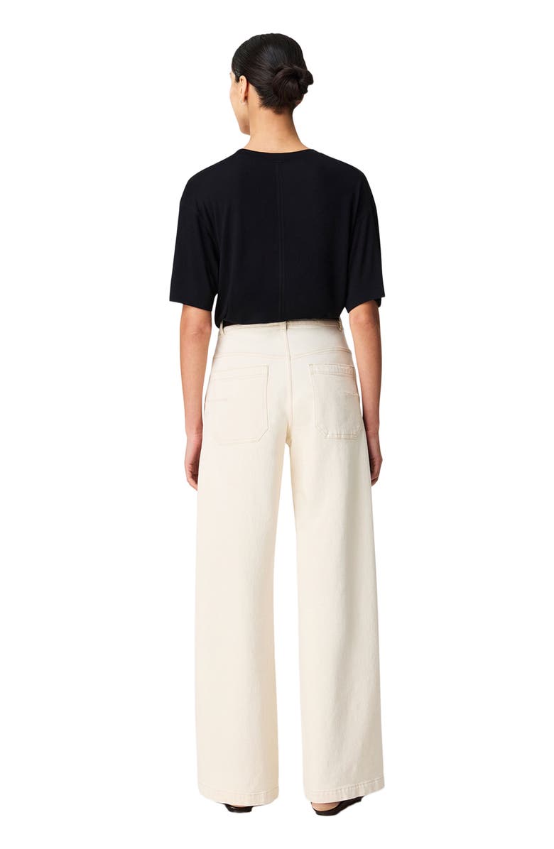 Another Tomorrow Carpenter Denim Pant, Alternate, color, Ecru