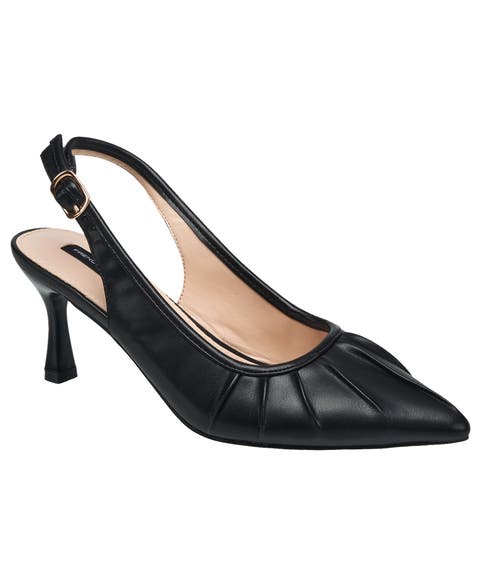 Ruched Kitten Heel