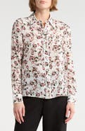 Alice + Olivia Willa Floral Placket Button-Up Shirt