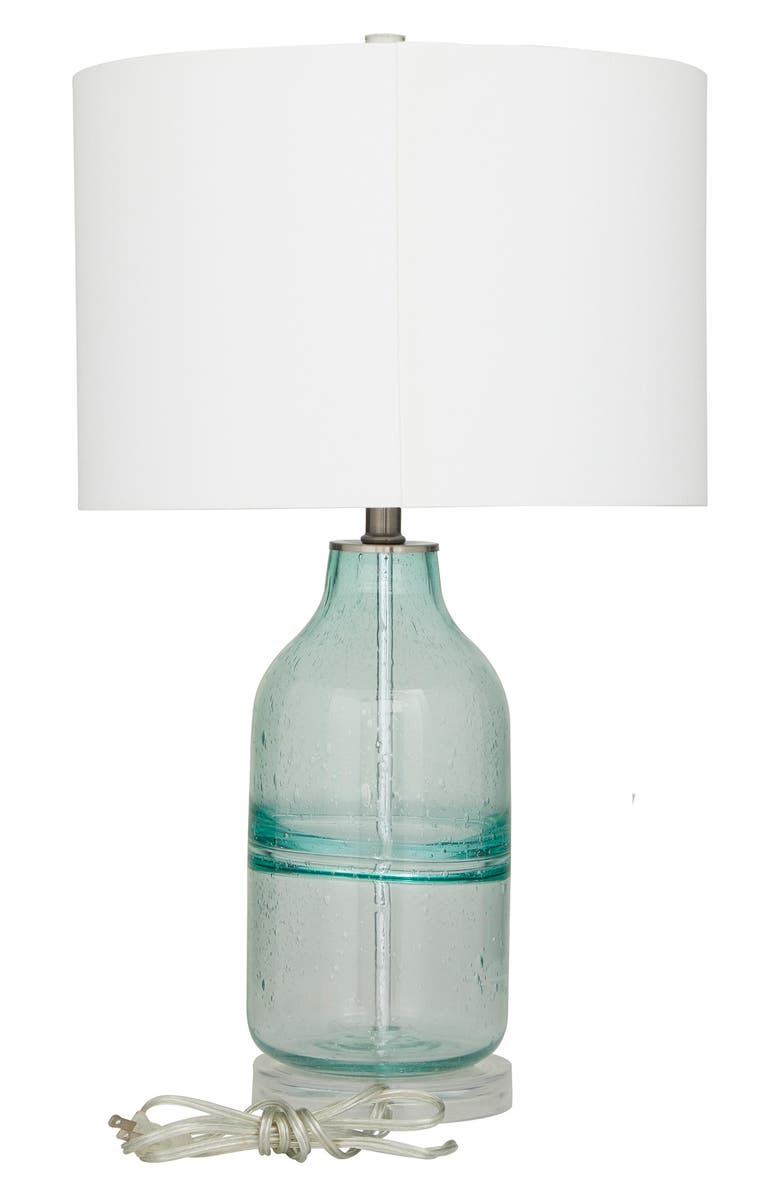 GINGER BIRCH STUDIO Teal Glass Modern Table Lamp, Alternate, color, 
