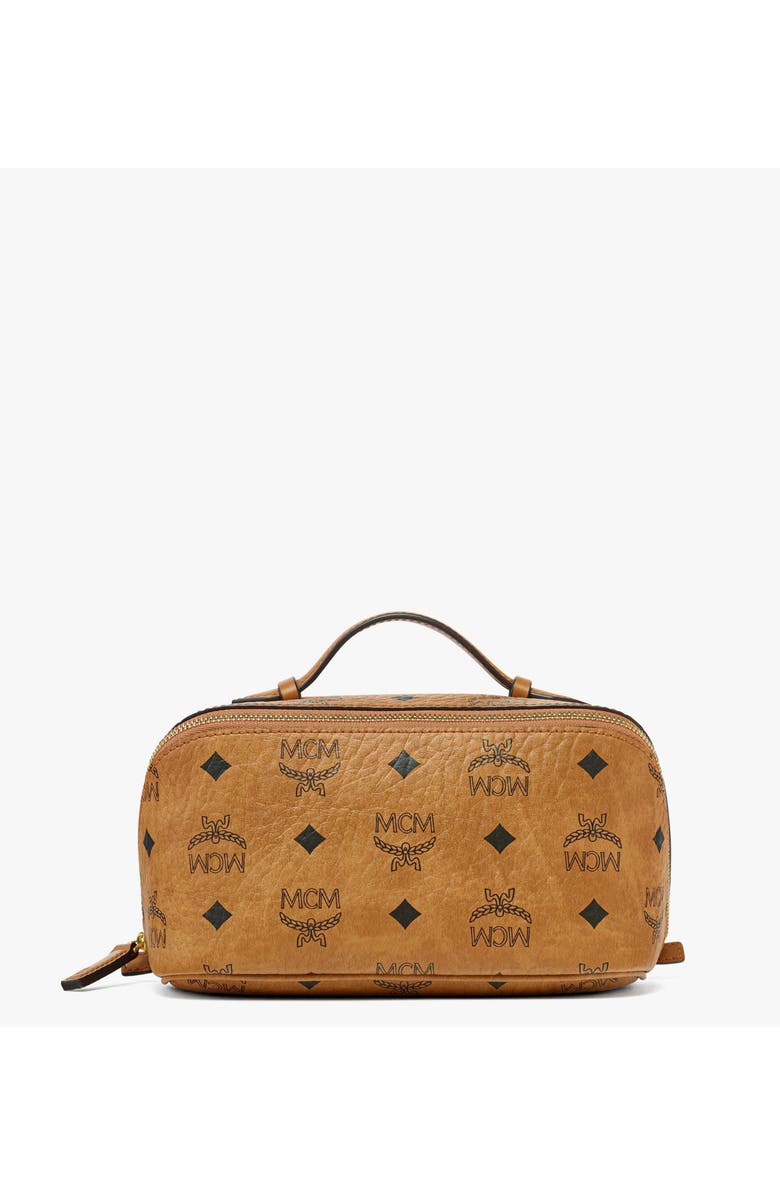 MCM Ottomar Toiletry Bag in Visetos, Alternate, color, Brown