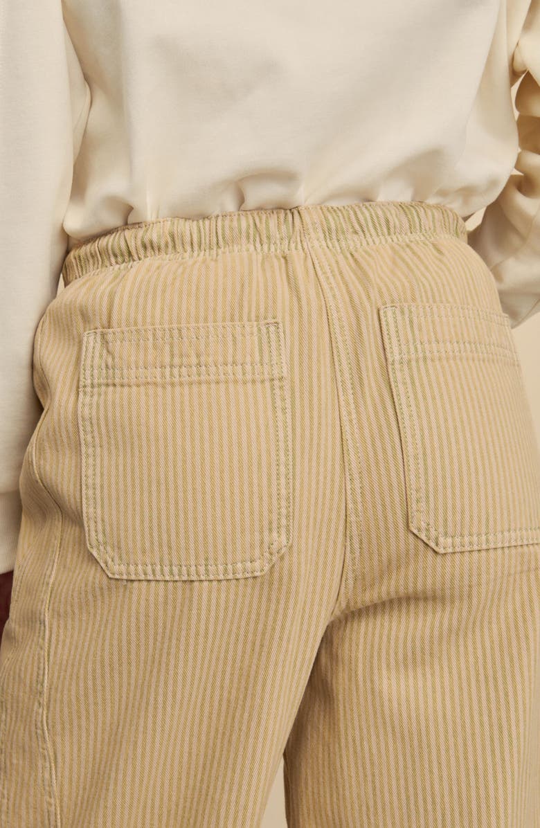 NEXT Stripe Tie Waist Baggy Pants, Alternate, color, Neutral
