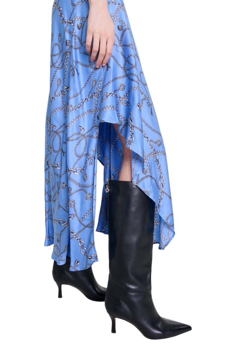 maje Patterned maxi dress, Alternate, color, 