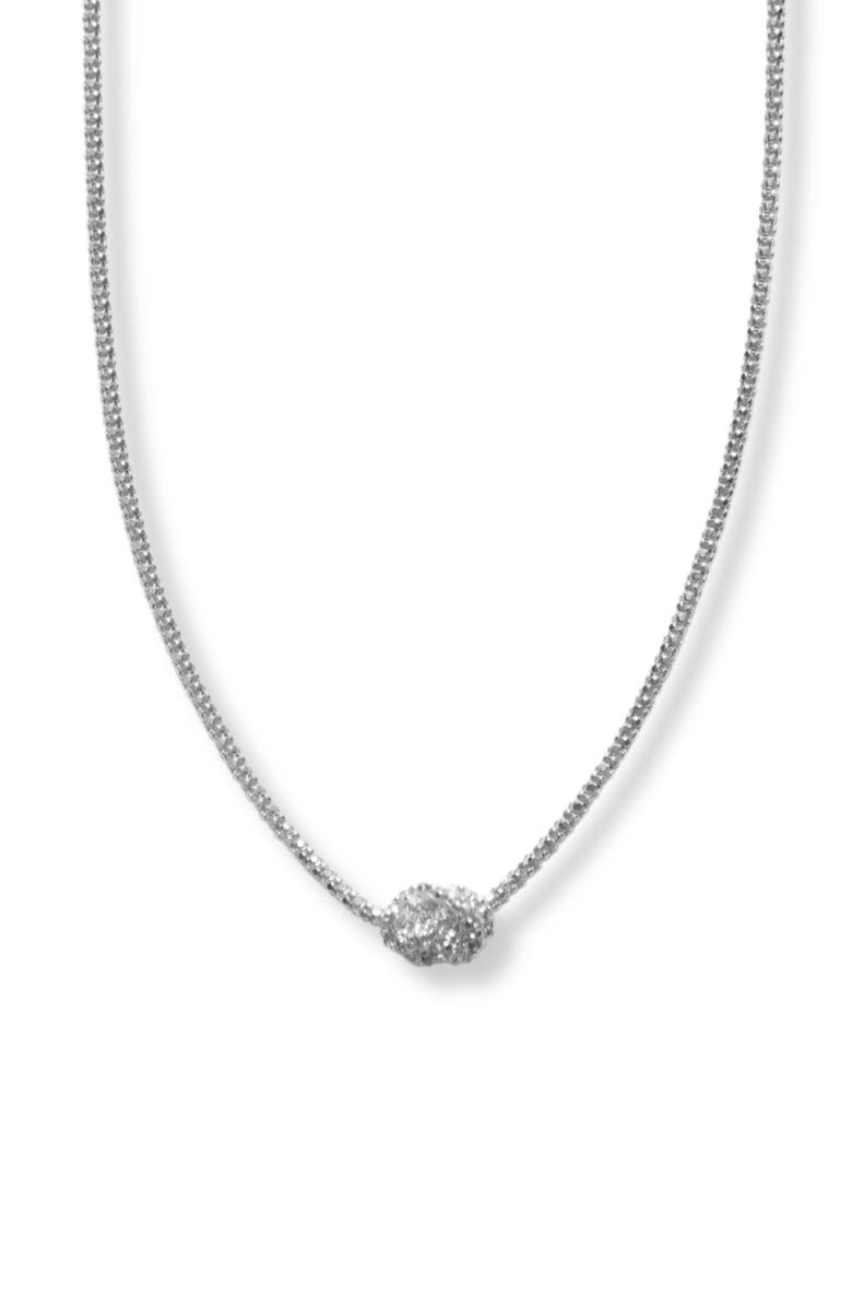 Argento Vivo Sterling Silver Knot Necklace, Main, color, 