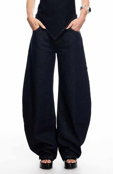LIONESS Horseshoe Low Rise Barrel Leg Jeans