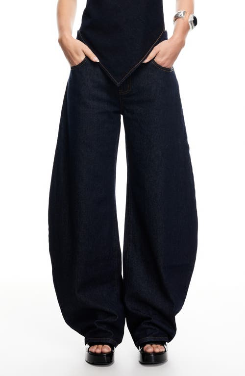 Shop Lioness Horseshoe Low Rise Barrel Leg Jeans