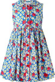 Rachel Riley Strawberry Button-Front Dress