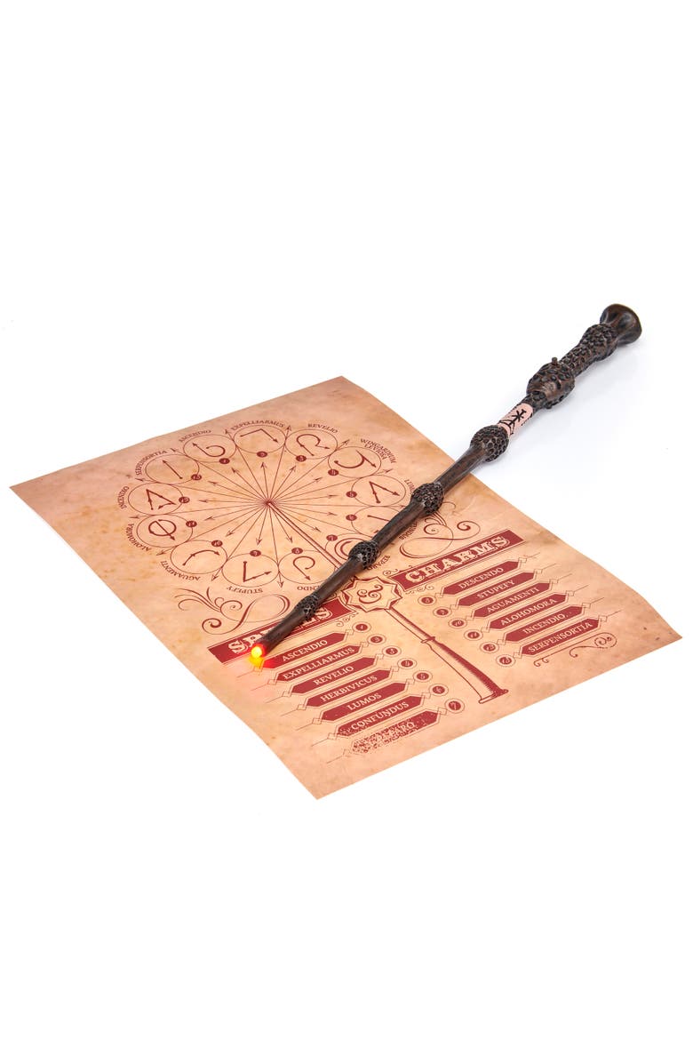 Deluxe Lumos Wand Elder Wand, 14" Replica, Led Tip, Alternate, color, Brown